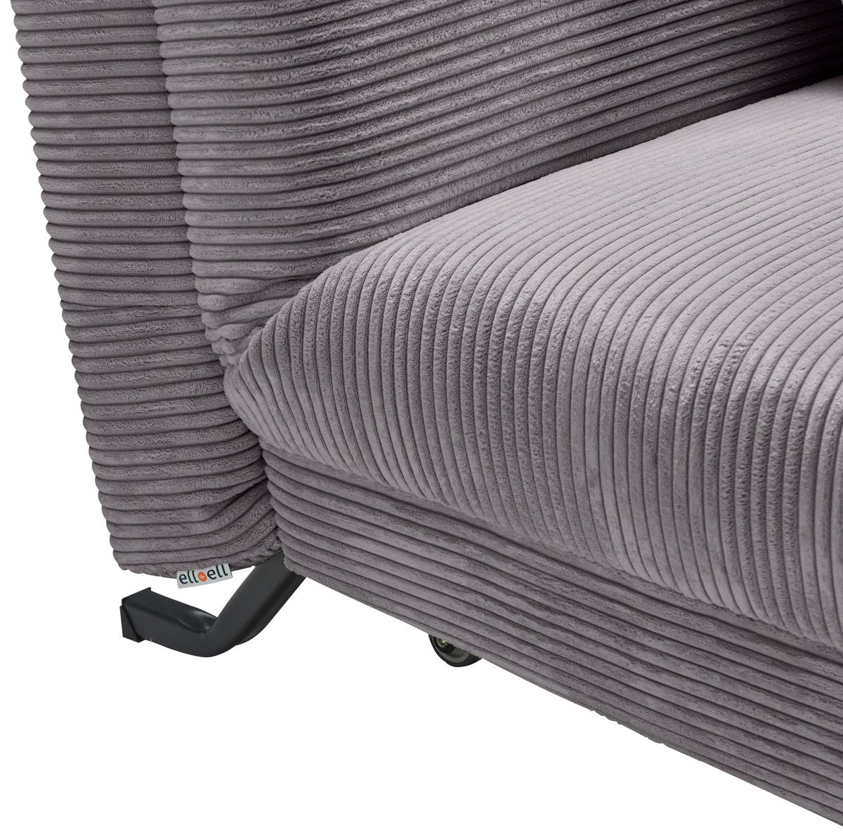 SCHLAFSESSEL Cord Grau    - Schwarz/Grau, Design, Textil/Metall (85/85/100cm) - Carryhome