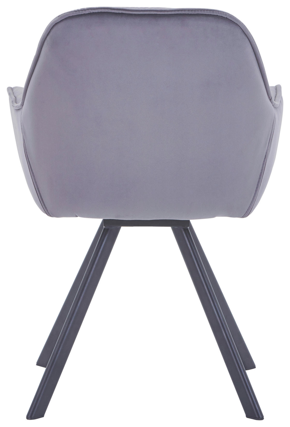ARMLEHNSTUHL  in Eisen Samt  - Schwarz/Grau, Design, Textil/Metall (62/86/62cm) - Hom`in