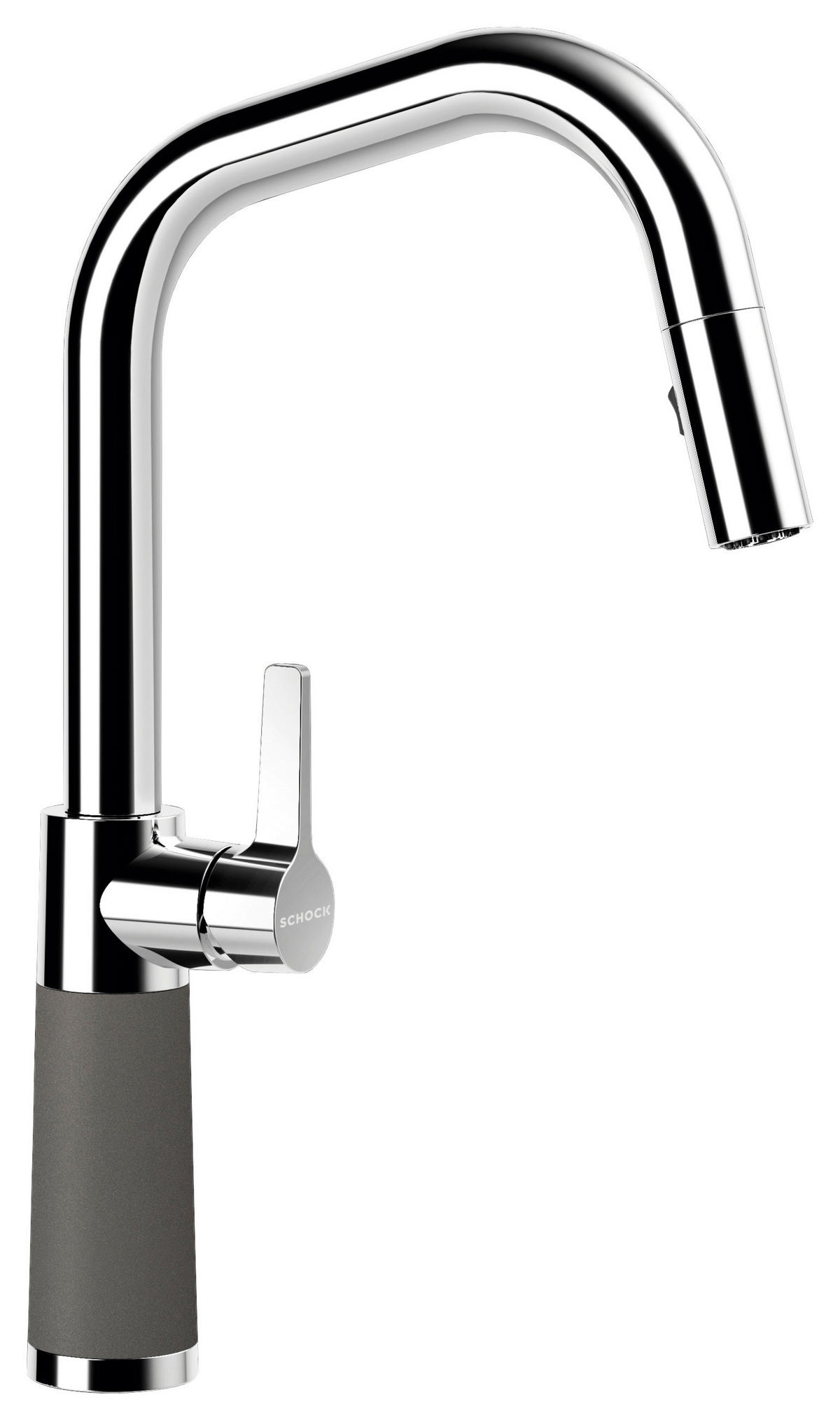 KÜCHENARMATUR 556120SIL  - Chromfarben/Dunkelgrau, Basics, Stein/Metall (20,5/38,7/5,2cm) - Schock