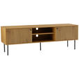LOWBOARD Line  in 150/50/40 cm  - Eichefarben/Schwarz, Design, Holzwerkstoff/Metall (150/50/40cm) - Carryhome