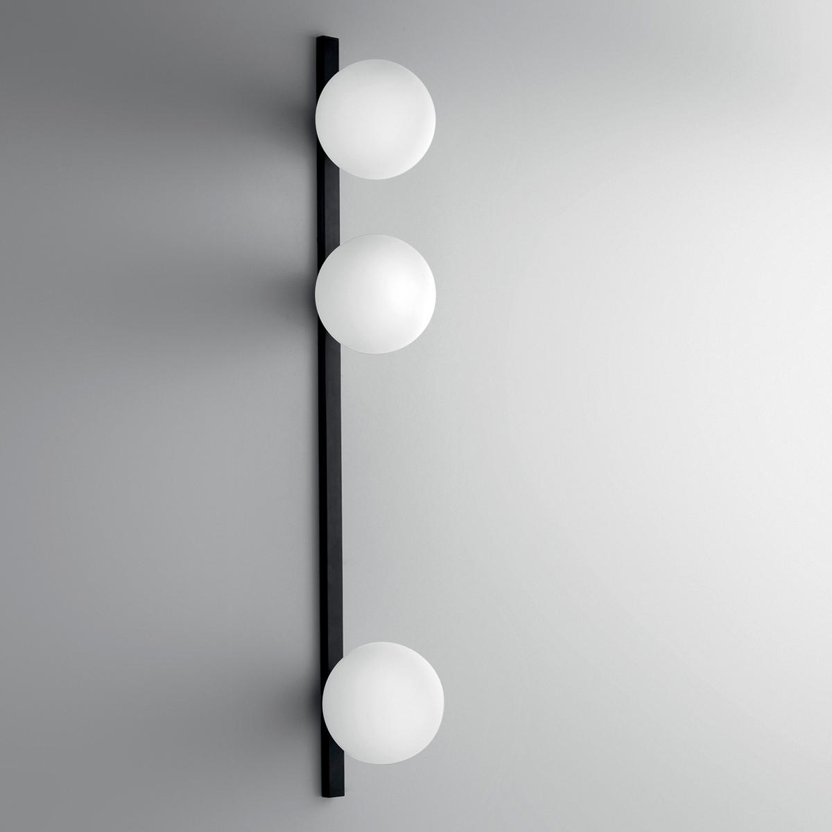 WANDLEUCHTE 14/90 cm   - Schwarz/Weiß, Trend, Glas/Metall (14/90cm)