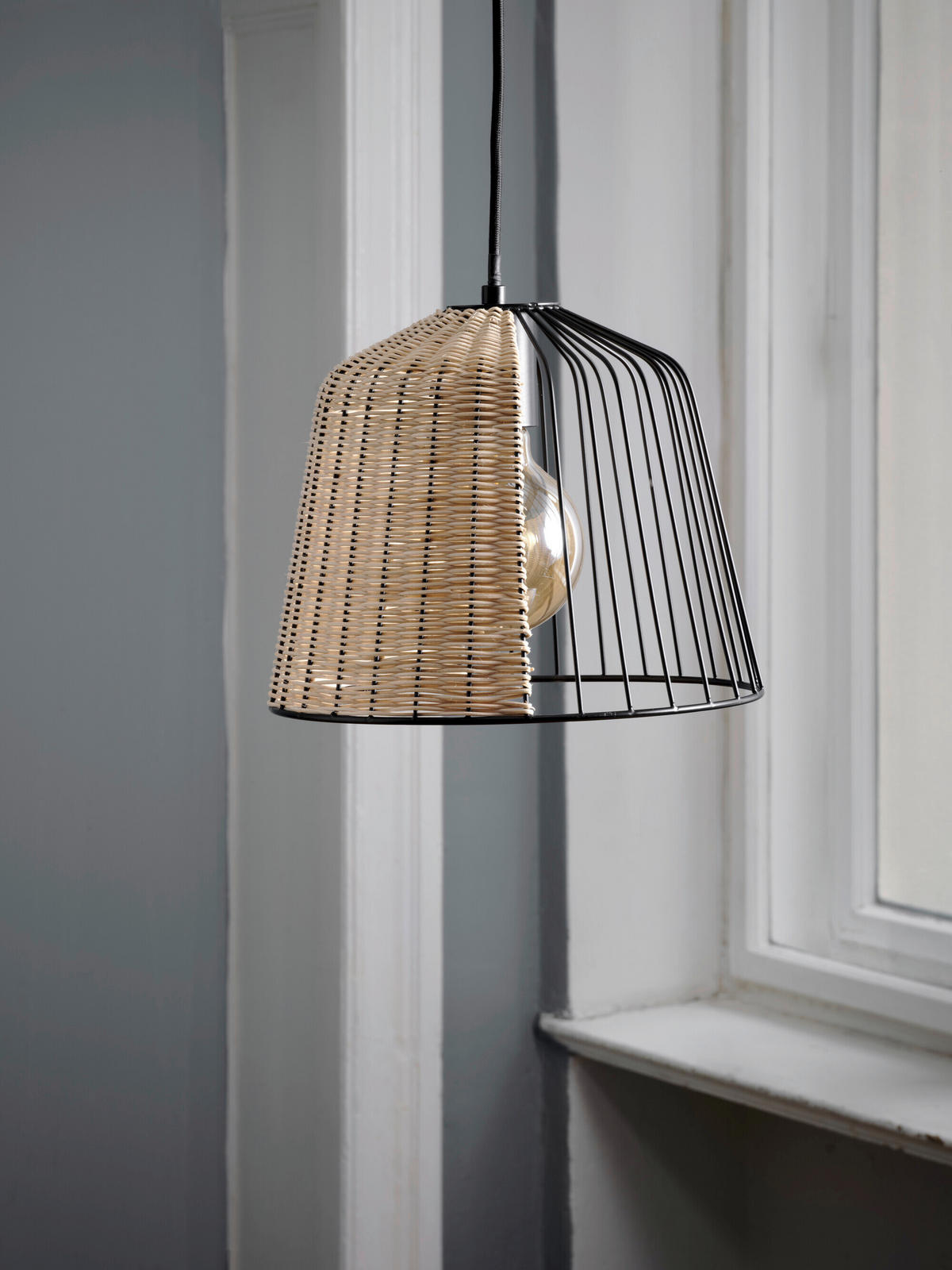 HÄNGELEUCHTE 26/126,5 cm  - Basics, Holz/Metall (26/126,5cm) - Osram