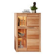 VITRINE  in massiv Kernbuche Kernbuche - Edelstahlfarben/Kernbuche, Natur, Glas/Holz (85/137/40cm) - Carryhome