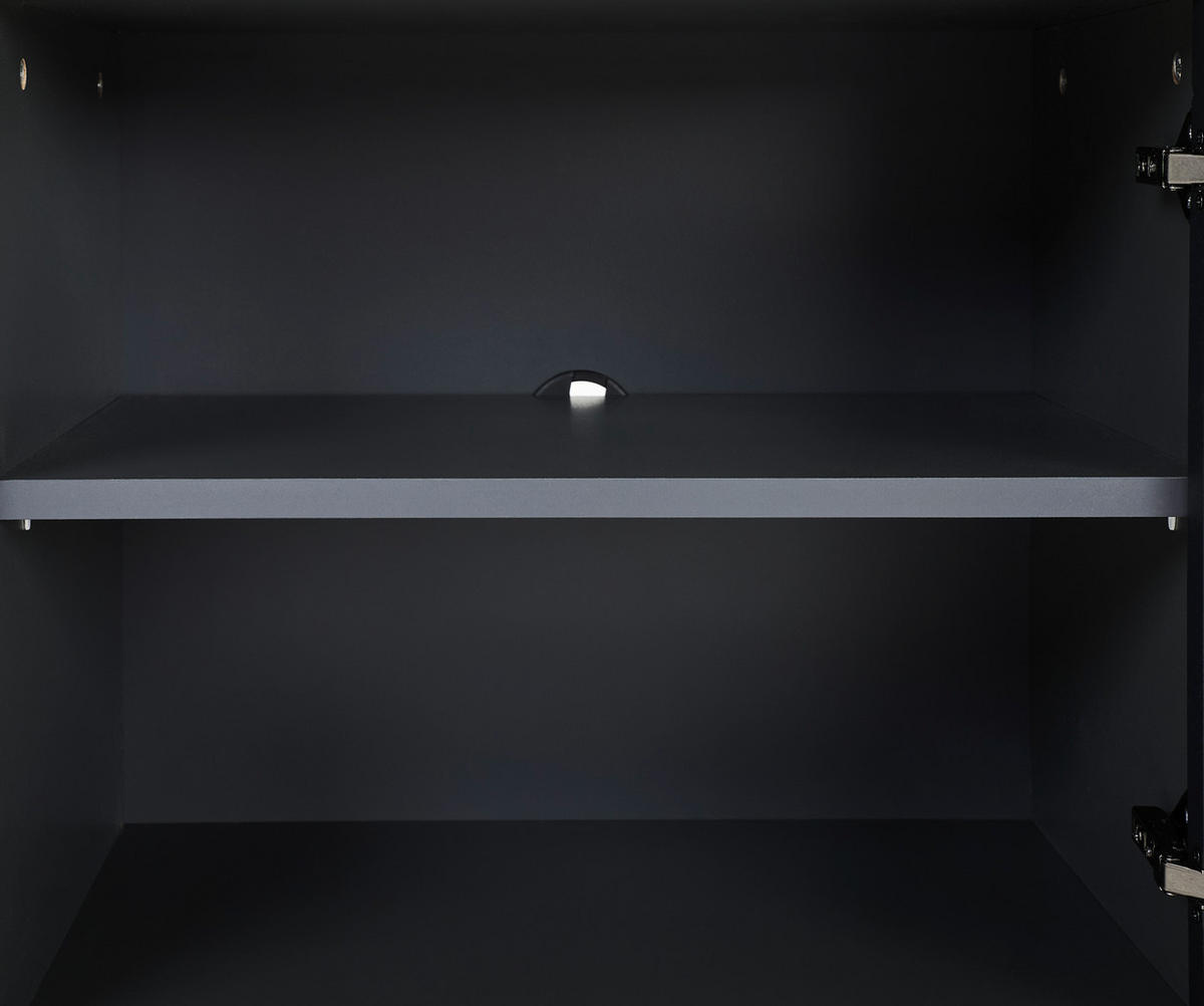 ŠIROKÁ KOMODA, antracitová, černá, 180/75/41 cm - černá/antracitová, Moderní, kov/kompozitní dřevo (180/75/41cm) - P & B