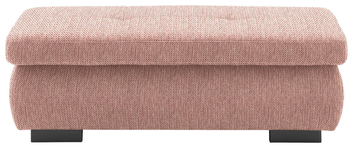 HOCKER in Textil Rostfarben  - Rostfarben/Schwarz, Design, Textil/Metall (138/44/67cm) - Beldomo Style