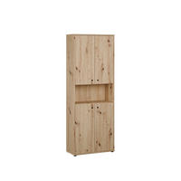 DREHTÜRENSCHRANK 73,7/197,5/34,8 cm,  in Eiche Artisan, 4 Tür(en)  - Schwarz/Eiche Artisan, Design, Holzwerkstoff/Kunststoff (73,7/197,5/34,8cm)