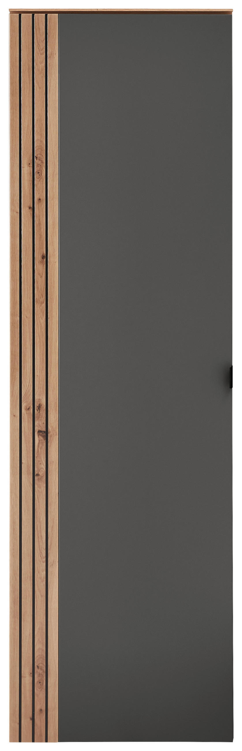 SKŘÍŇ NA ODĚV, barvy grafitu, dub artisan, 55/179/37 cm - černá/barvy grafitu, Design, kov/kompozitní dřevo (55/179/37cm) - Voleo