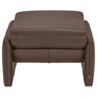 HOCKER Echtleder Braun  - Chromfarben/Braun, KONVENTIONELL, Leder/Metall (60/42/62cm) - Celina Home