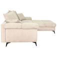 ECKSOFA Naturfarben Cord Rückenkissen, Armlehnenkissen, Rücken echt  - Schwarz/Naturfarben, KONVENTIONELL, Textil/Metall (332/231cm) - Carryhome
