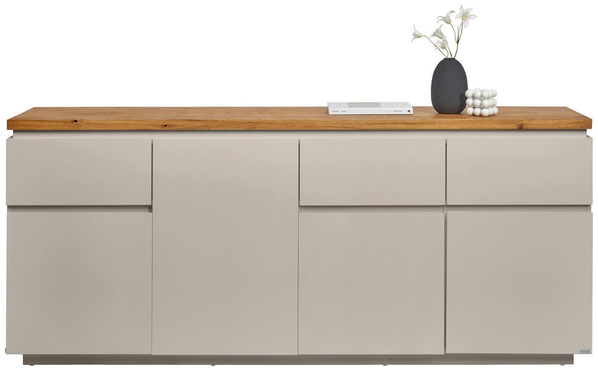SIDEBOARD 195/82/42 cm  - Kaschmir/Eichefarben, KONVENTIONELL, Holz/Holzwerkstoff (195/82/42cm) - Novel