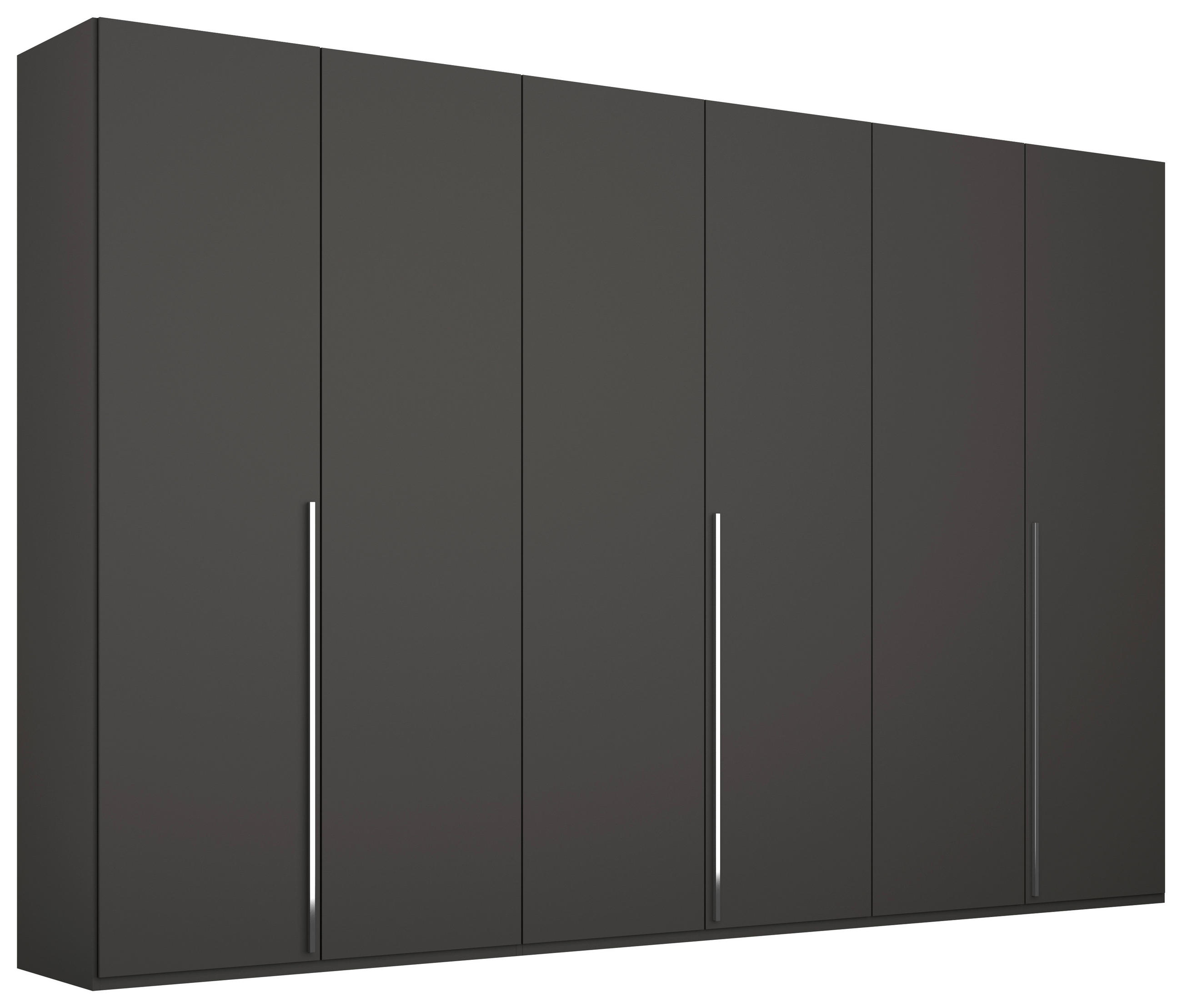 DREHTÜRENSCHRANK 301/223/60 cm 6-türig Graphitfarben  - Chromfarben/Graphitfarben, Design, Holzwerkstoff/Metall (301/223/60cm) - home24