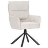 ARMLEHNSTUHL  Stoffauswahl, Sitzfläche 360° drehbar, automatische Rückholfunktion Cord  - Beige/Schwarz, Design, Textil/Metall (60/95/62cm) - Novel