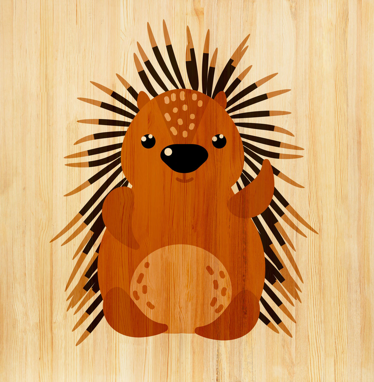 BABYWANDDEKO - Braun, Basics, Holz (50/50/3cm)