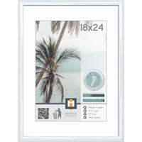 RÁM NA OBRAZY, 1 foto 18 cm x 24 cm - biela, Basics, plast/sklo (25,2/19/1,7cm)