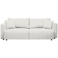 SCHLAFSOFA  mit Stoffauswahl, Schlafen auf Sitzhöhe, Rücken echt Cord Beige  - Beige/Schwarz, Design, Kunststoff/Textil (250/92/105cm) - Carryhome