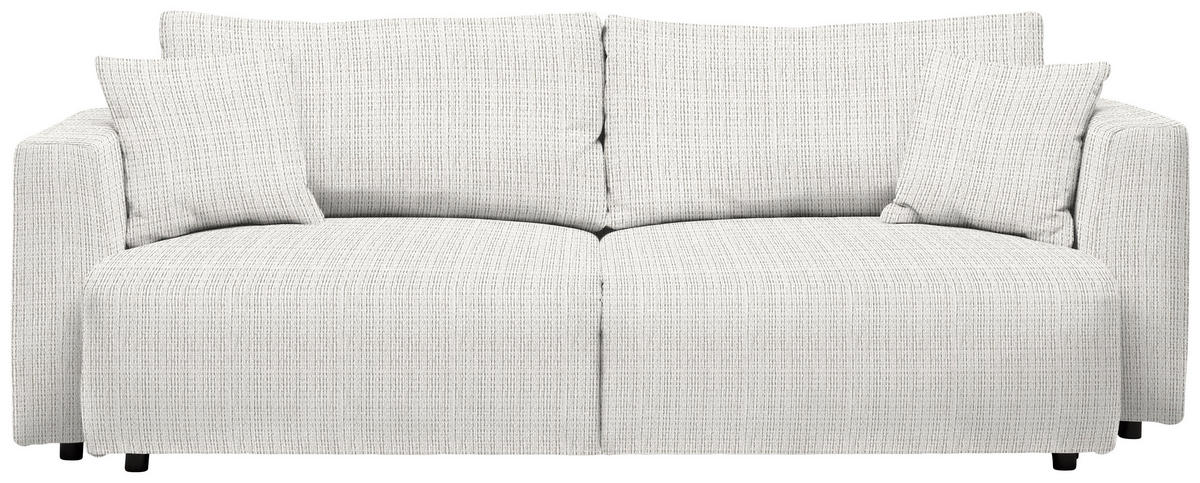 SCHLAFSOFA  mit Stoffauswahl, Schlafen auf Sitzhöhe, Rücken echt Cord Beige  - Beige/Schwarz, Design, Kunststoff/Textil (250/92/105cm) - Carryhome