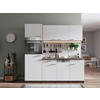 MODULKÖK 205 cm   i vit  - vit/aluminiumfärg, Basics, trämaterial/plast (205cm) - Respekta
