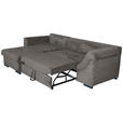ECKSOFA  in Cord Mokka  - Schwarz/Mokka, KONVENTIONELL, Textil/Metall (168/258cm) - Carryhome