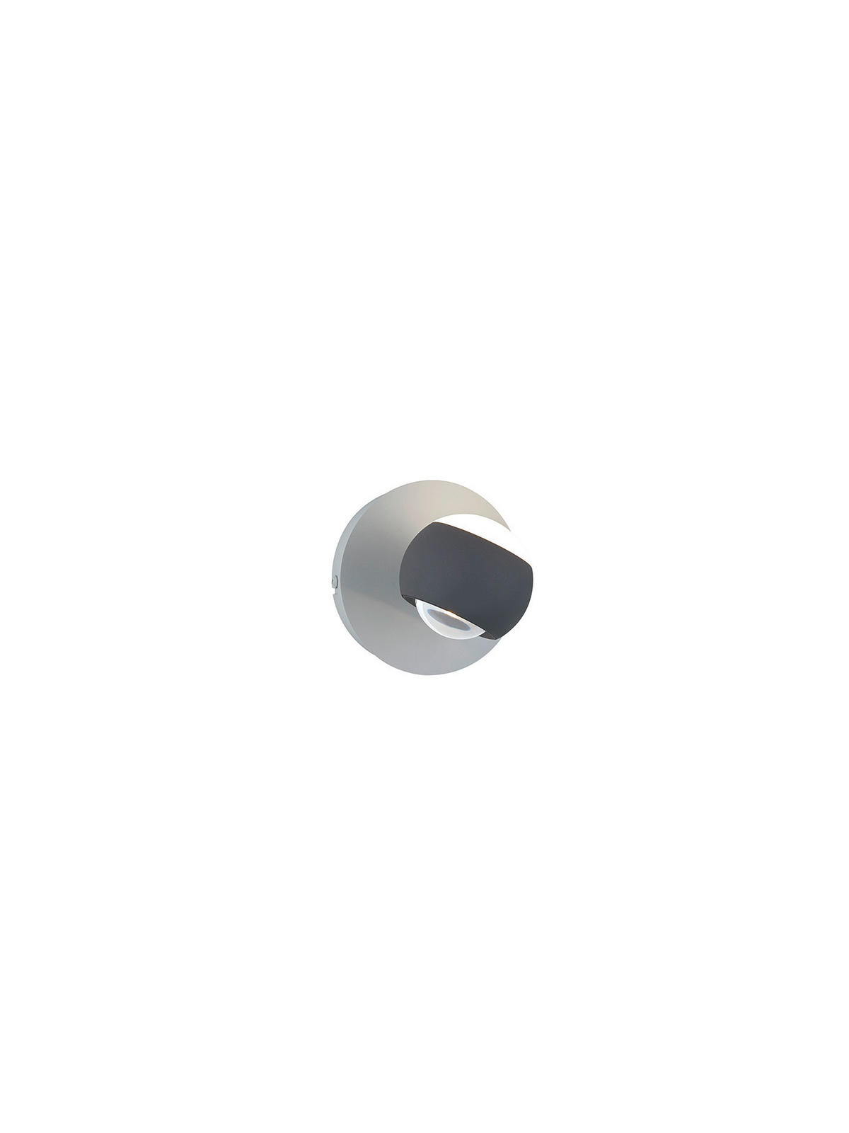 LED-WANDLEUCHTE Musterring 14,5/15,0 cm   - Anthrazit/Grau, KONVENTIONELL, Metall (14,5/15,0cm) - Musterring