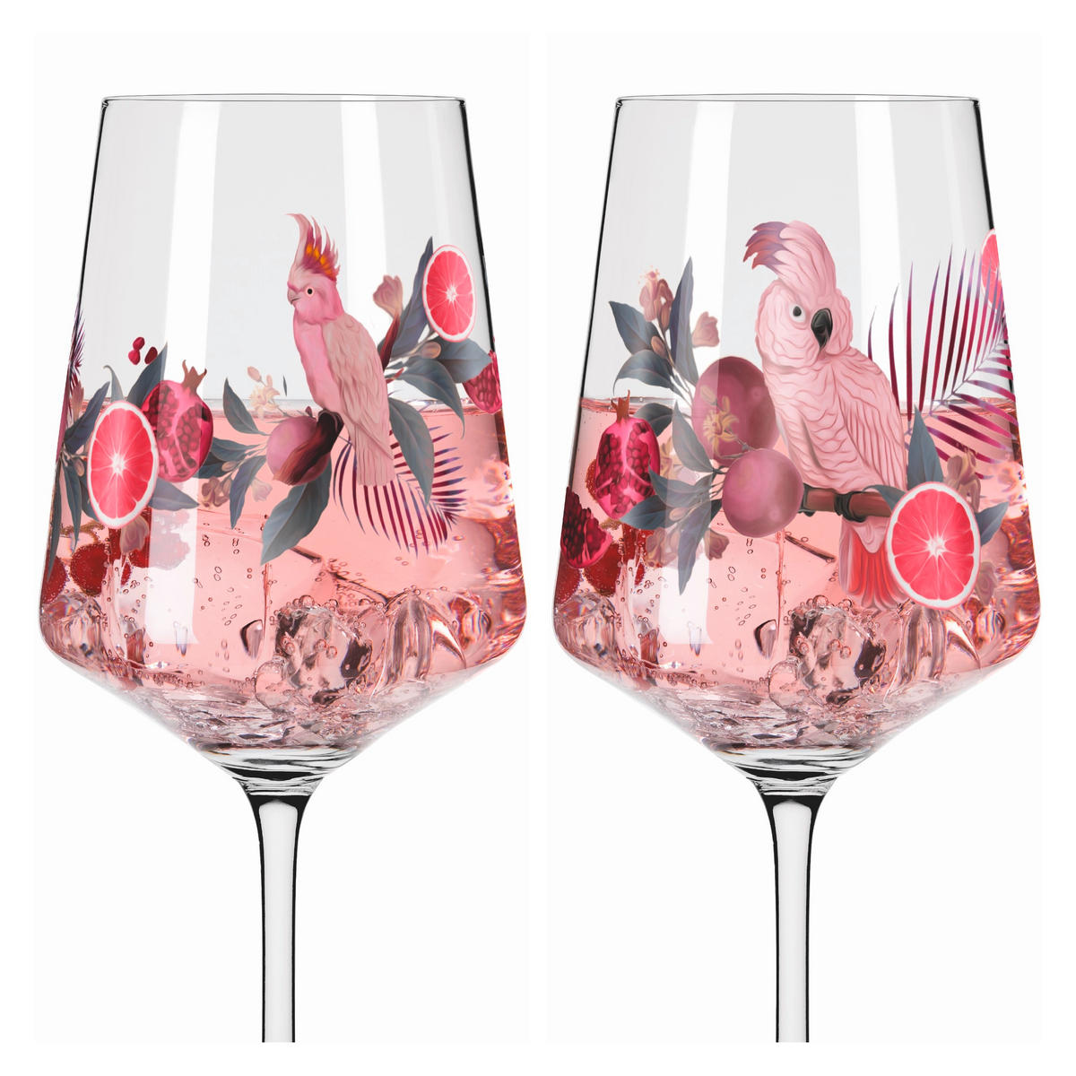 SPRITZERGLAS 544 ml 2-teilig  - Rosa/Grau, LIFESTYLE, Glas (9,3/22,5/9,3cm) - Ritzenhoff
