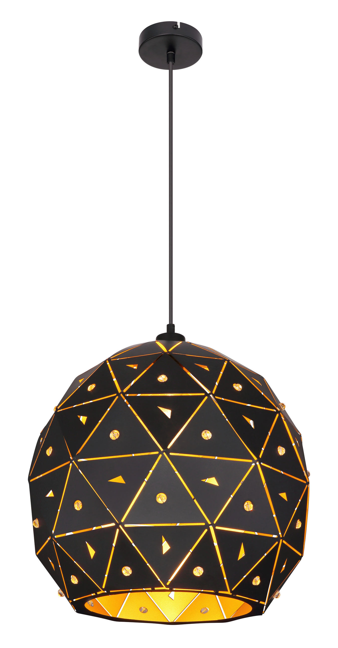 HÄNGELEUCHTE Jodie 40/120 cm  - Klar/Goldfarben, Basics, Glas/Metall (40/120cm) - Globo