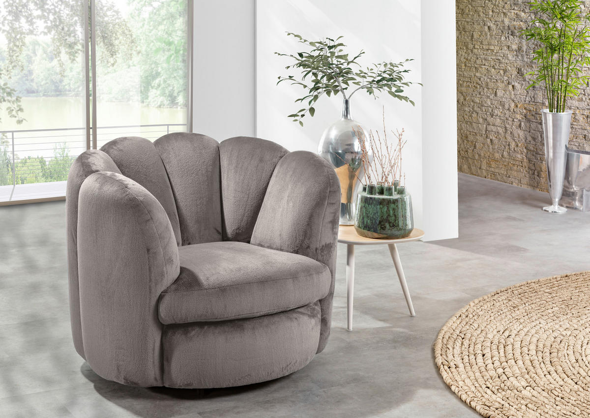 COCKTAILSESSEL - Schwarz/Grau, LIFESTYLE, Textil/Metall (97/76/90cm) - Landscape