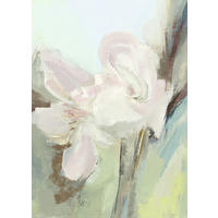 KUNSTDRUCK Blumen Fleurs Printanières II  - Pastellblau/Hellrosa, Basics, Papier (50/70cm) - Monee