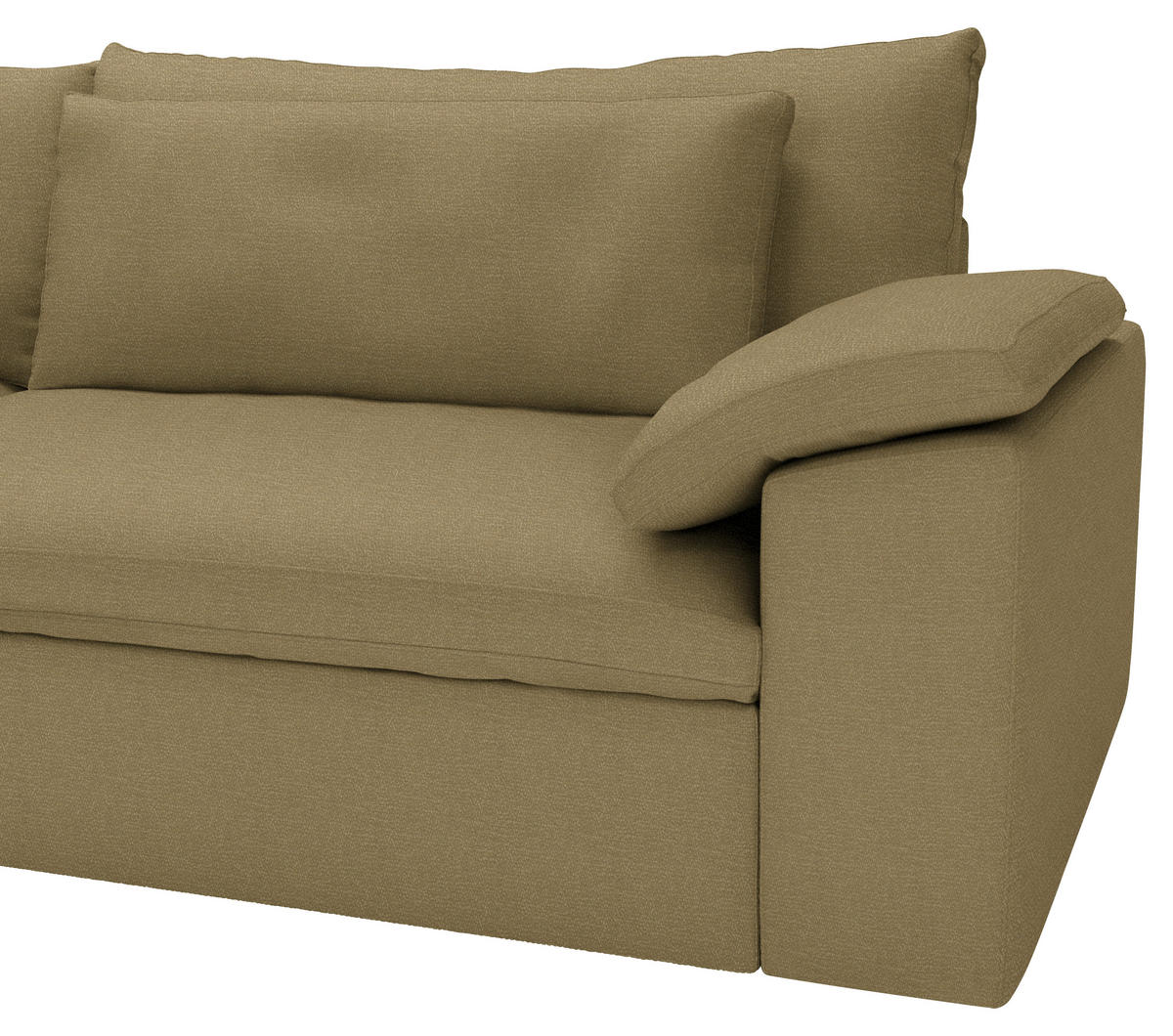 ECKSOFA  Chenille Schilfgrün  - Schilfgrün/Schwarz, Modern, Kunststoff/Textil (198/306cm) - Carryhome