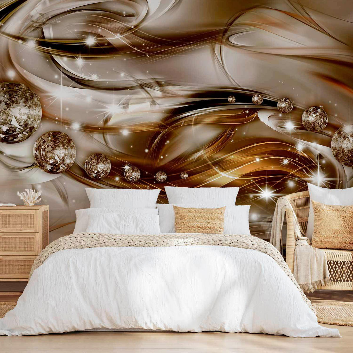 FOTOTAPET 400/280 cm  - beige/brun, Lifestyle, textil (400/280cm) - artgeist