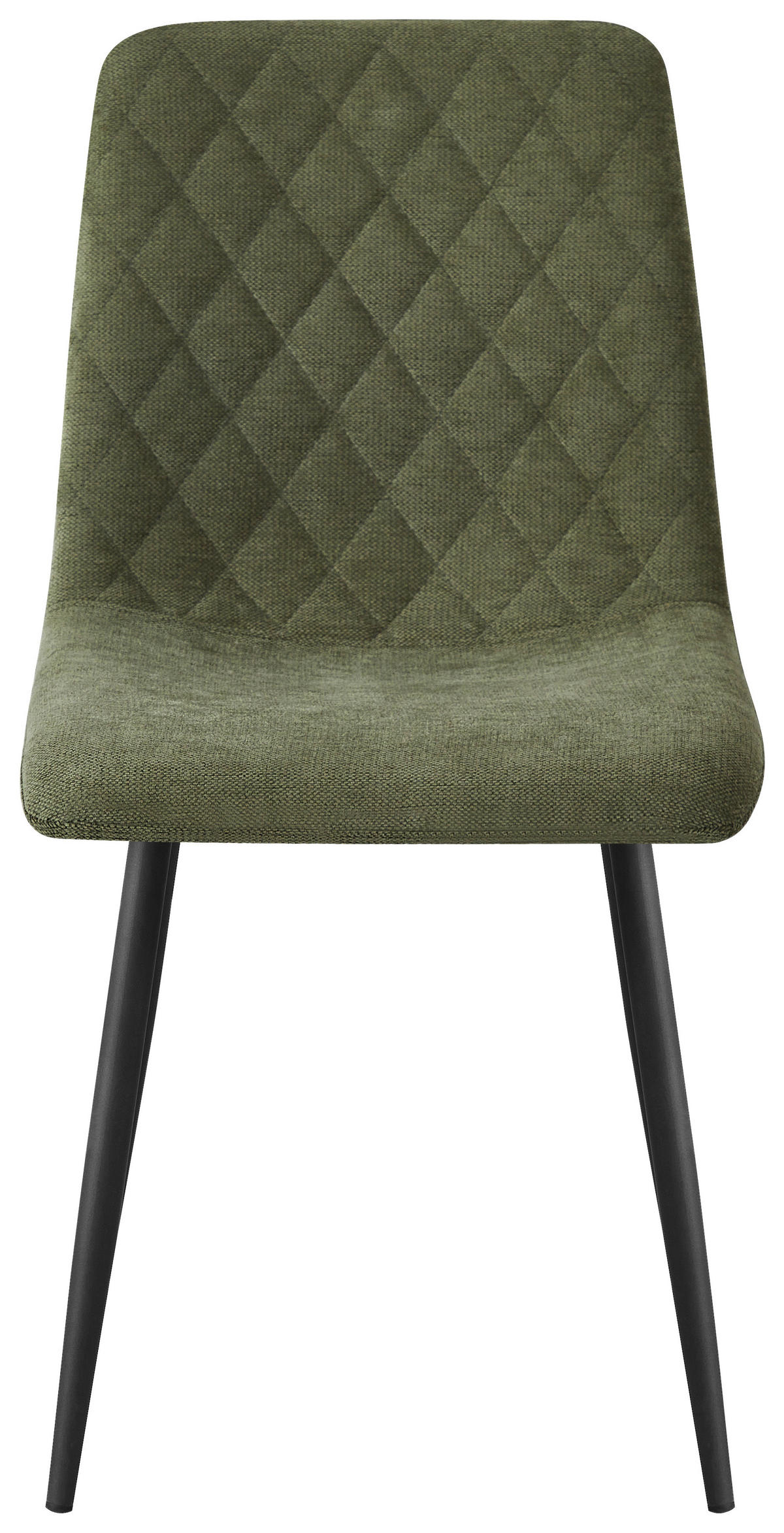 STUHL   Webstoff  - Schwarz/Olivgrün, Design, Textil/Metall (45/87/55cm) - Ti'me