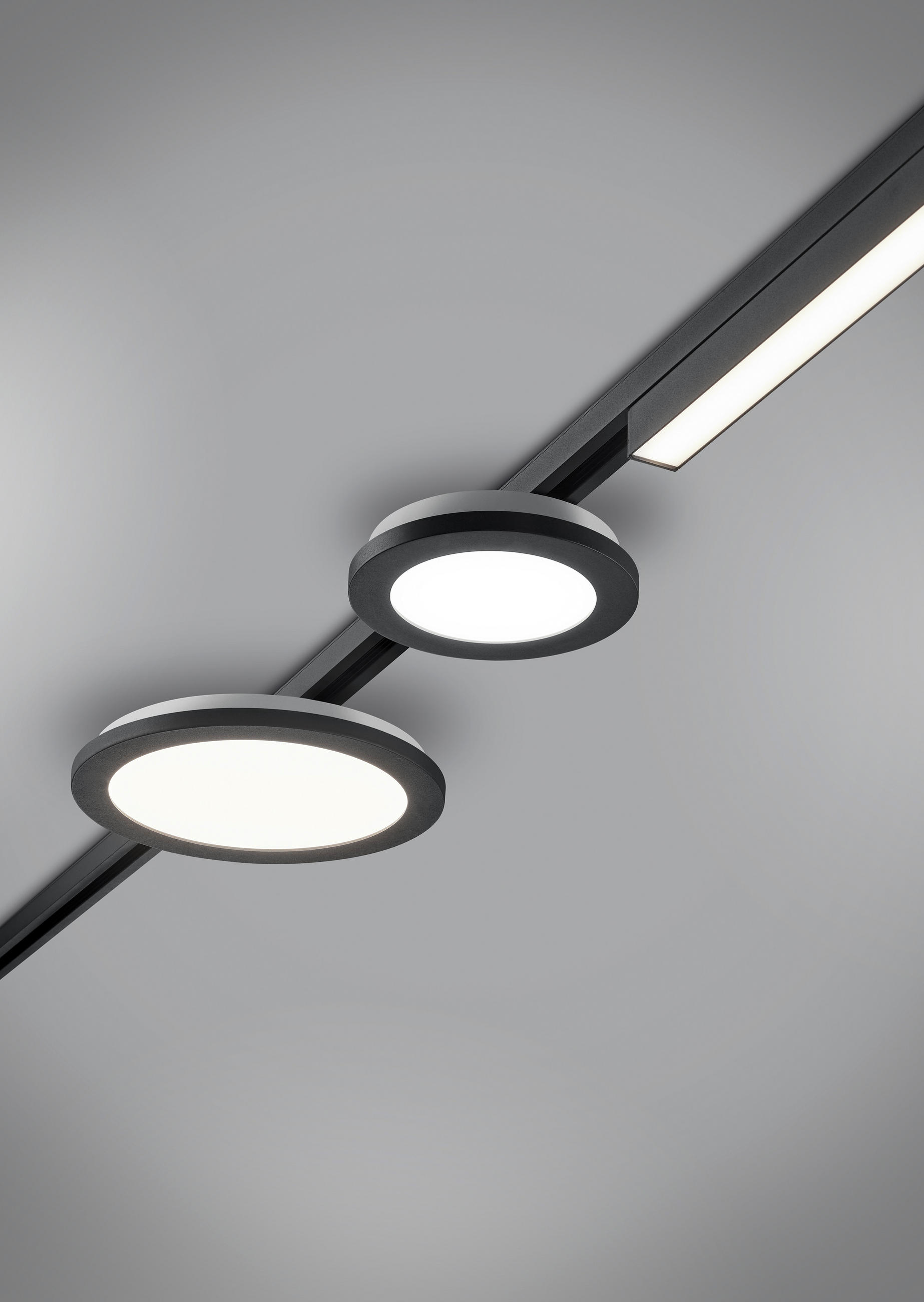 DECKENLEUCHTE  17,0/2,9 cm    - Schwarz, Basics, Kunststoff (17,0/2,9cm) - Trio Leuchten