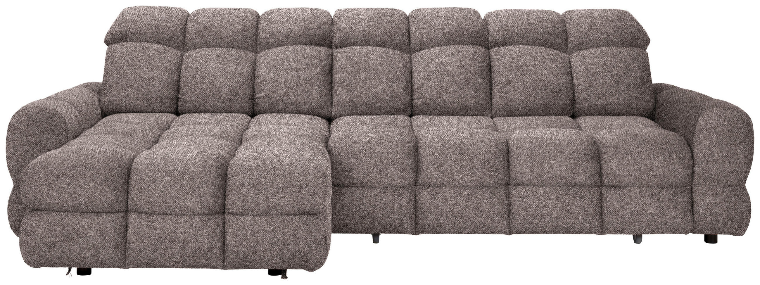 HÖRNSOFFA i velour gråbrun  - gråbrun/svart, Design, textil/plast (178/283cm) - Welnova