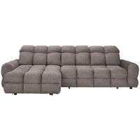 HÖRNSOFFA i velour gråbrun  - gråbrun/svart, Design, textil/plast (178/283cm) - Welnova