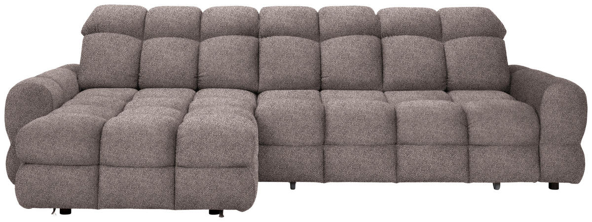 HÖRNSOFFA i velour gråbrun  - gråbrun/svart, Design, textil/plast (178/283cm) - Welnova