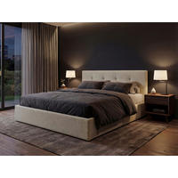 POLSTERBETT Lattenrost, Bettkasten Beige 180/200 cm  - Beige, MODERN, Holz/Textil (180/200cm) - Livetastic
