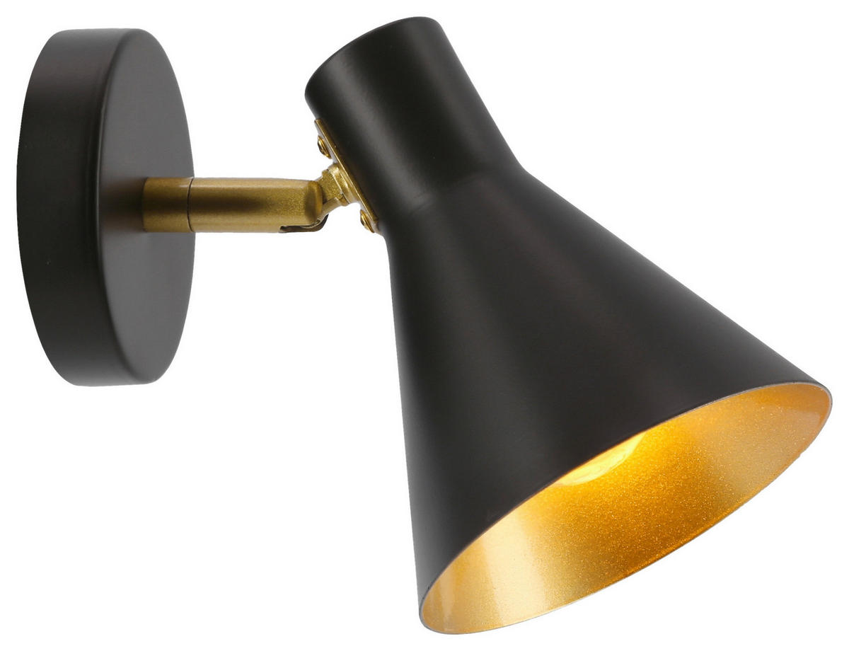 WANDLEUCHTE 10/13/14 cm   - Schwarz, Basics, Metall (10/13/14cm)