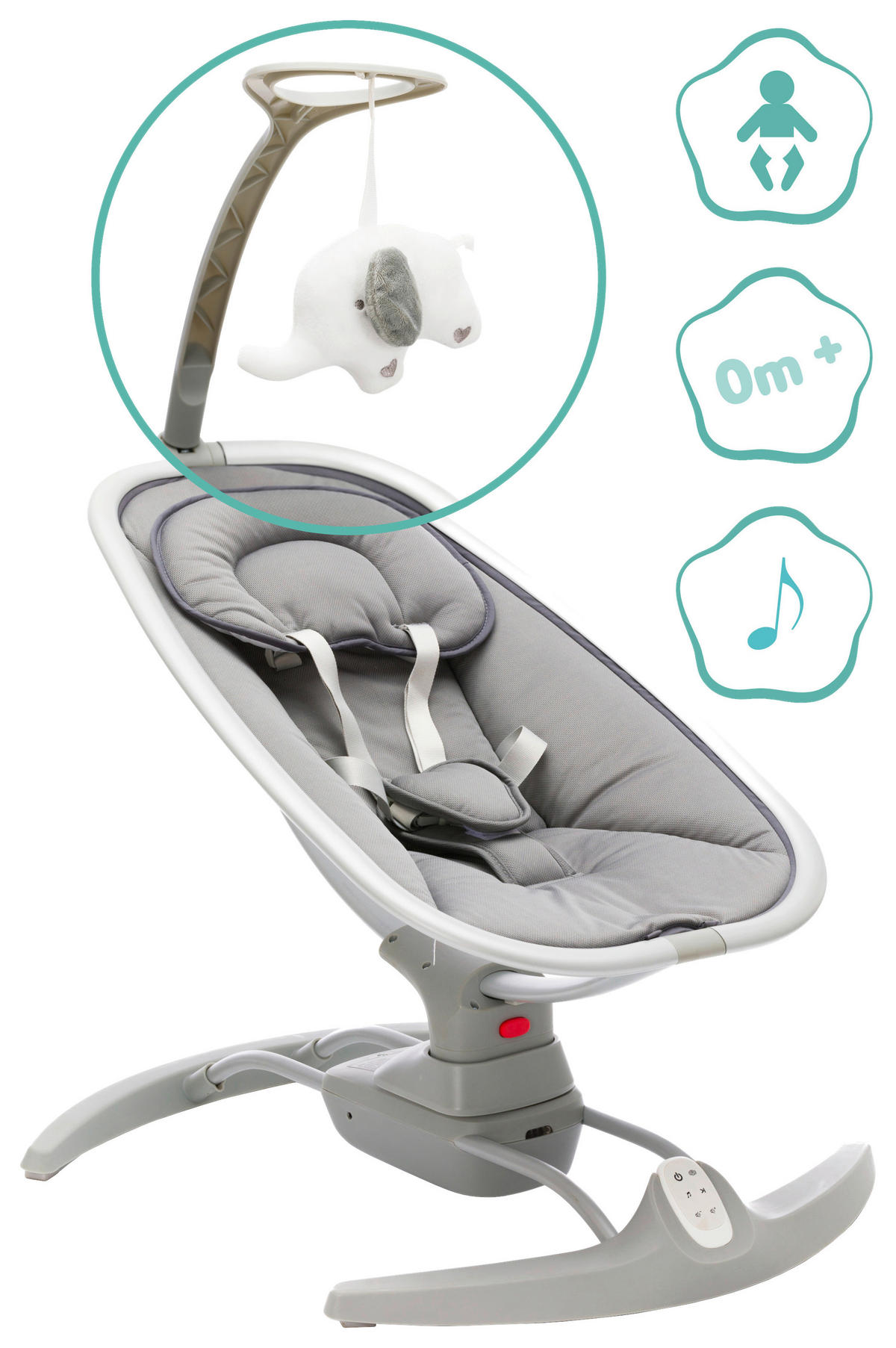 SCHAUKELWIPPE Grau   - Grau, Basics, Kunststoff/Metall - Jimmylee