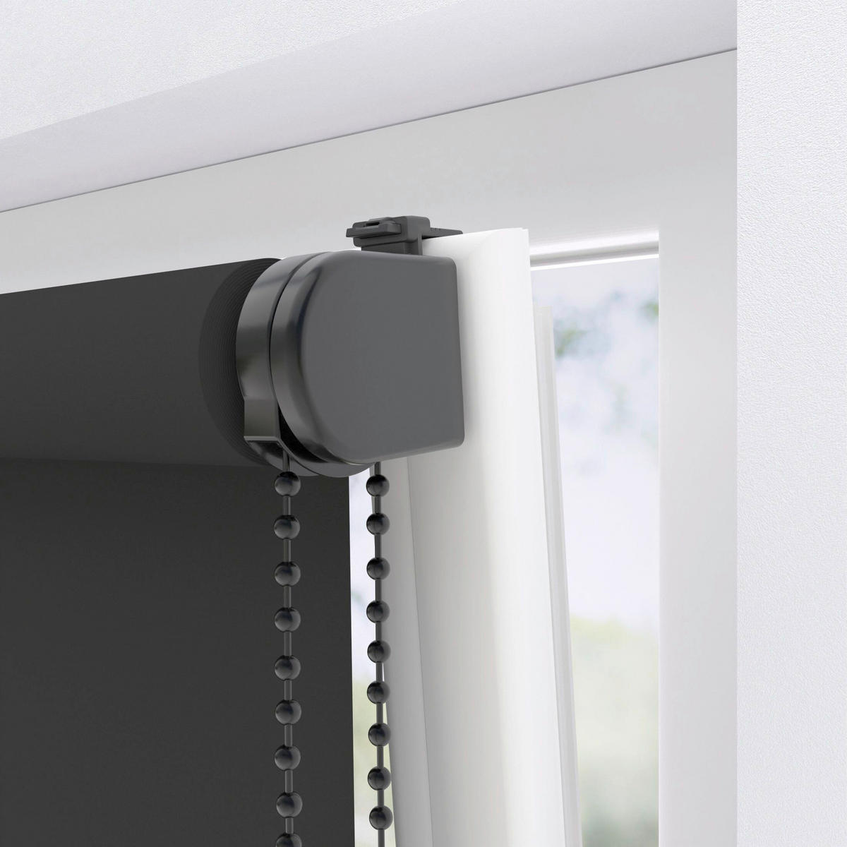 VERDUNKELUNGSROLLO  - Schwarz, Basics, Textil (210/190cm)