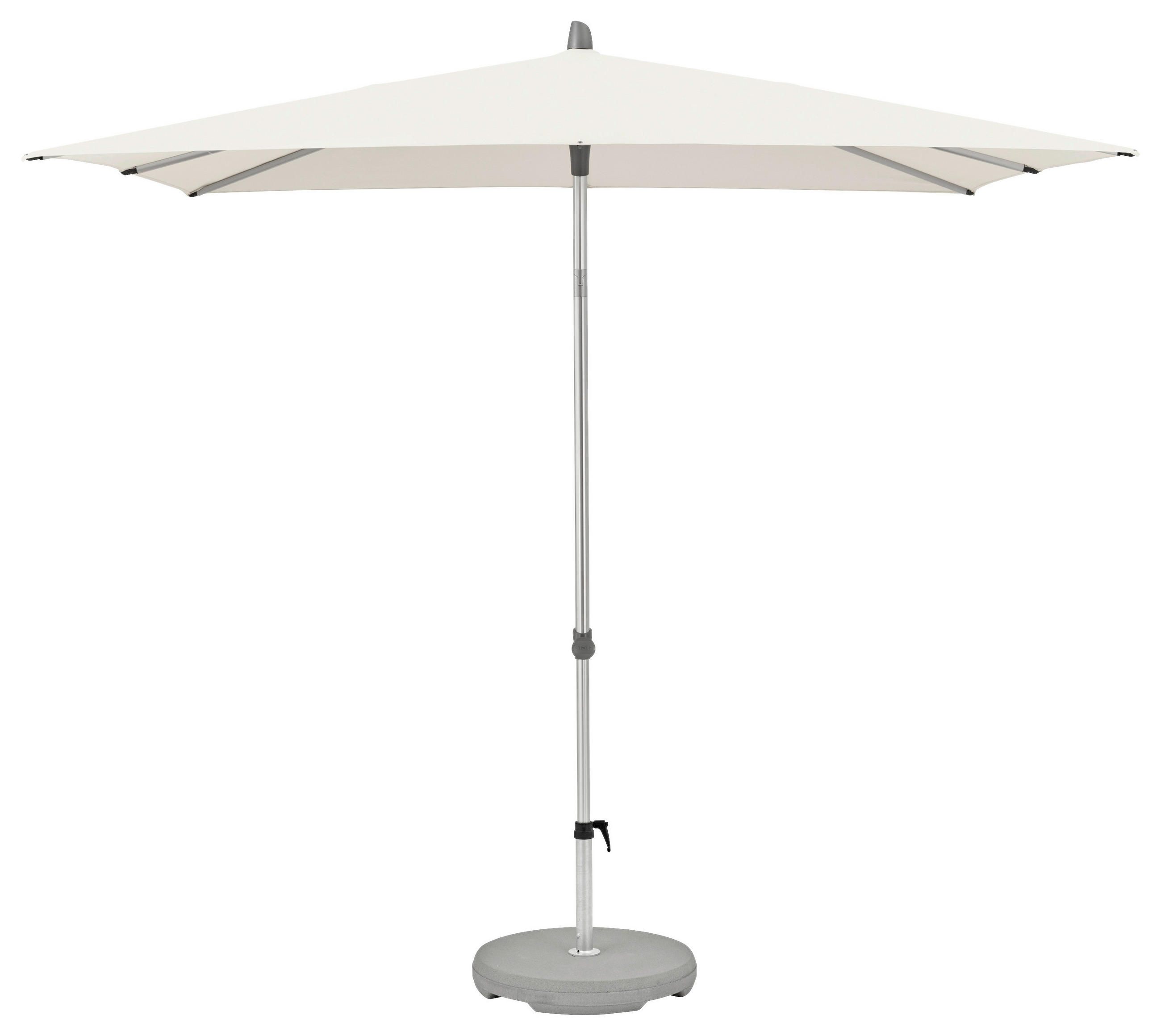 SONNENSCHIRM 240x240 cm Weiß  - Silberfarben/Weiß, Basics, Textil/Metall (240/240cm) - Glatz