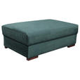 HOCKER Velours Dunkelgrün  - Wengefarben/Dunkelgrün, LIFESTYLE, Holz/Textil (120/44/75cm) - Carryhome