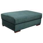 HOCKER Velours Dunkelgrün  - Wengefarben/Dunkelgrün, LIFESTYLE, Holz/Textil (120/44/75cm) - Carryhome