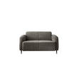 2-SITZER-SOFA in Mikrofaser Graubraun  - Graubraun/Schwarz, Modern, Textil/Metall (140/76/90cm) - Livetastic