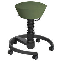 BÜROHOCKER 55/45,66/55 cm  - Schwarz/Grün, Basics, Kunststoff/Textil (55/45,66/55cm) - Aeris