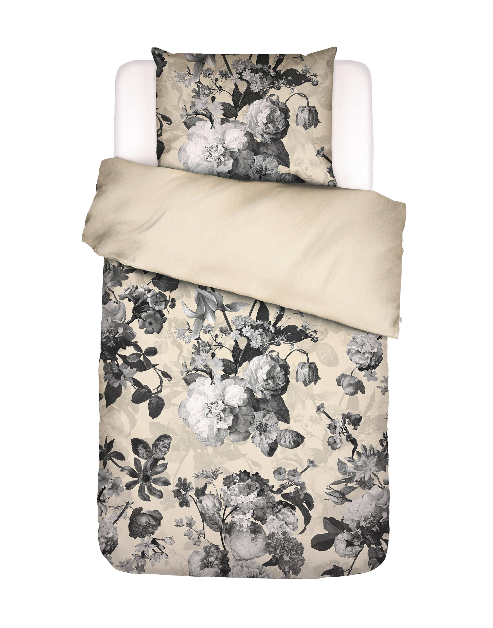 BETTWÄSCHE Satin 155/220 cm  - Sandfarben, KONVENTIONELL, Textil (155/220cm) - Essenza