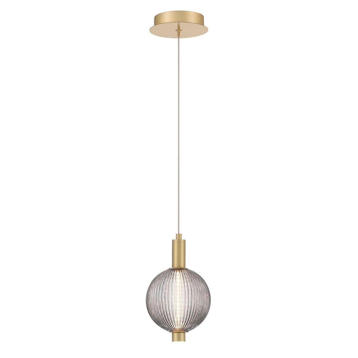 PENDELLEUCHTE Eurofase 15,2/272 cm   - Goldfarben, KONVENTIONELL, Glas/Metall (15,2/272cm) - Elstead Lighting