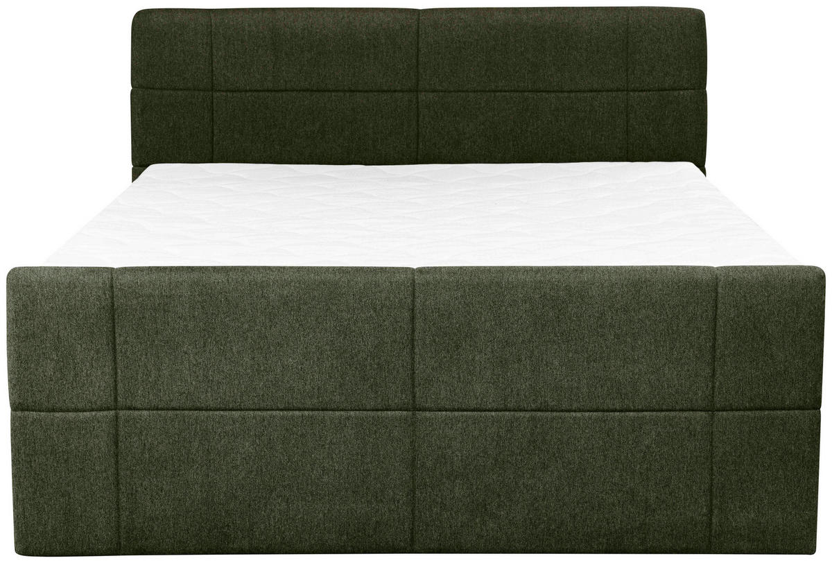 BOXSPRINGBETT 160/200 cm  in Dunkelgrün  - Dunkelgrün, Konventionell, Textil (160/200cm) - Carryhome
