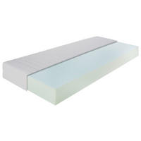 KOMFORTSCHAUMMATRATZE CHAMPION II H4, 90/200 cm, Höhe ca.: 22 cm, H4 = sehr fest, 5-Zonen - Weiß, KONVENTIONELL, Textil (90/200cm) - Breckle