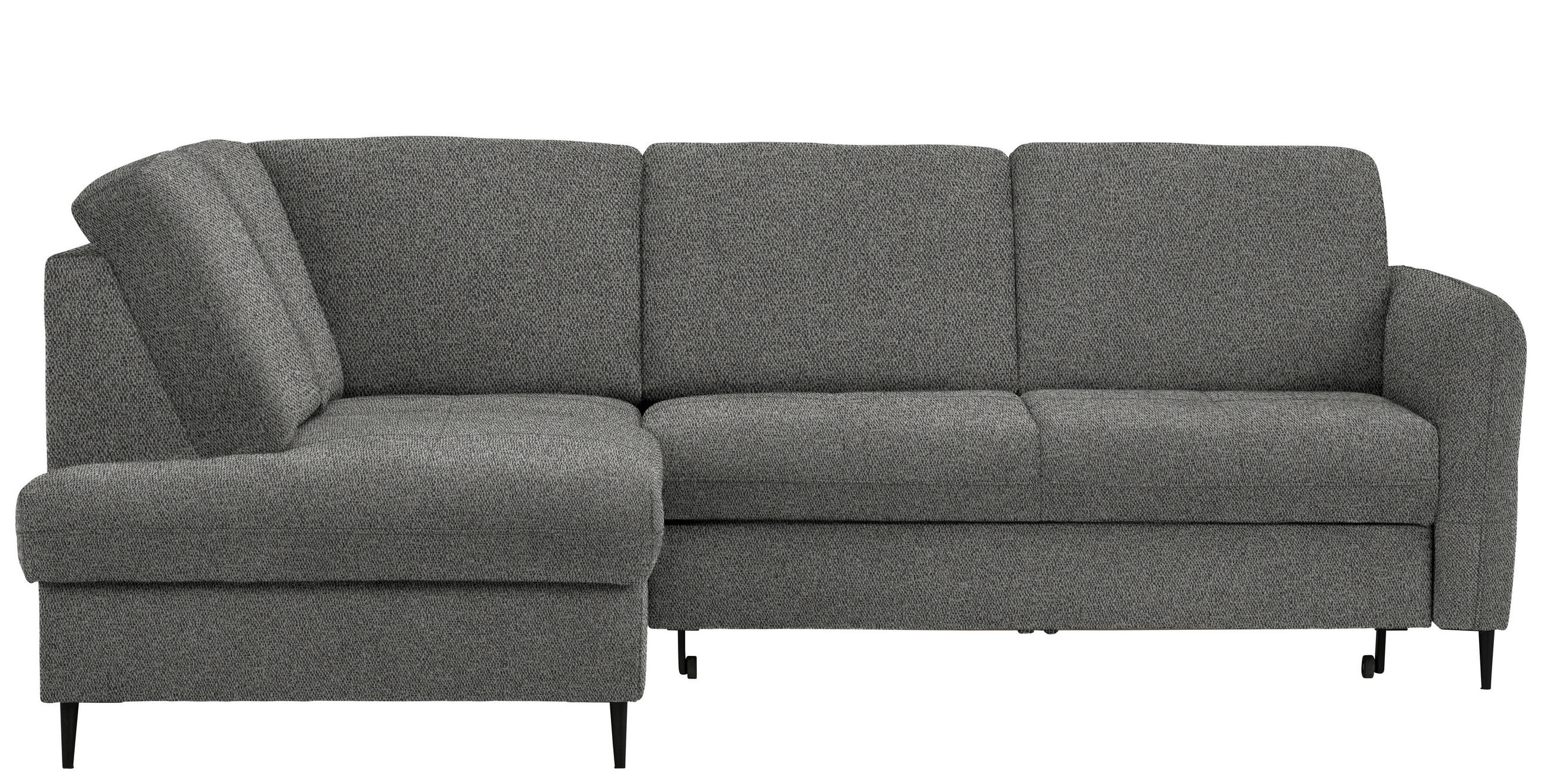 ECKSOFA Dunkelgrau Chenille  - Dunkelgrau/Schwarz, MODERN, Holz/Textil (184/241cm) - Carryhome