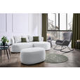 ECKSOFA in Chenille Hellgrau  235/166 cm  - Hellgrau/Schwarz, MODERN, Kunststoff/Textil (235/166cm) - Hom`in