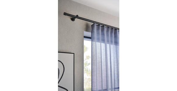 VORHANGSTANGENSET 160 cm - Schwarz, Basics, Metall (160cm) - Homeware
